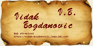 Vidak Bogdanović vizit kartica
